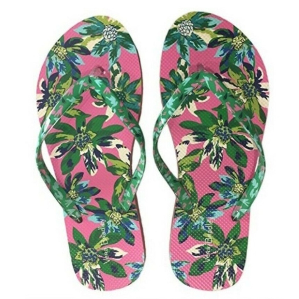 EUC Vera Bradley Flip Flop Tropical Paradise Size Large 9 to 10